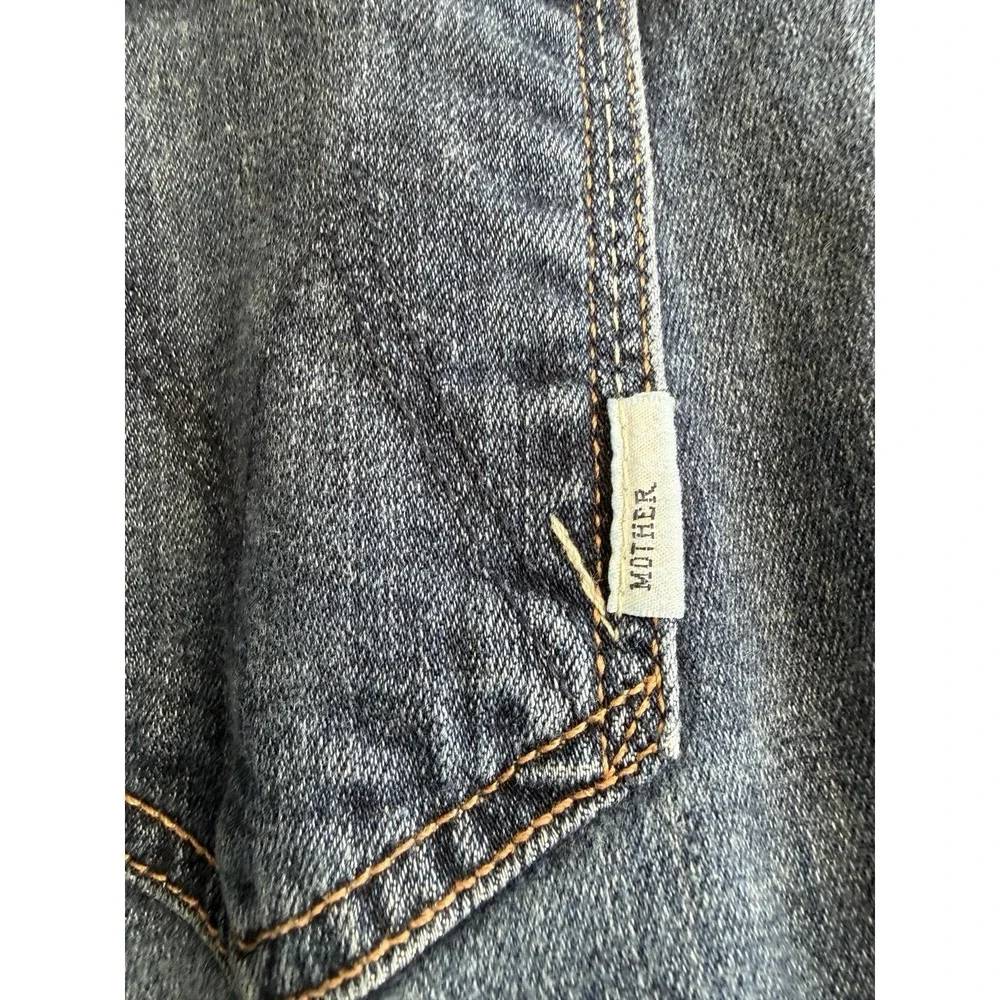 MOTHER The Looker Classic Medium Kitty Mid Wash Low Rise Skinny Jeans
